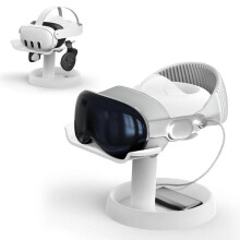 (White) VR Stand Compatible with Meta Quest 3/Quest 2/Vision Pro/Pico 4, Universal VR Headset Display Dock, Stable Bracket Storage Round Base