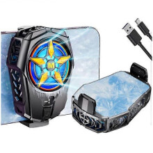 Phone Cooler, Phone Cooling Fan for iPhone Android Smartphones, Mobile Phone Radiator with LED Temperature Display for Tiktok Live Streaming