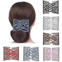 6 Pcs Stretch Beaded Hair Combs Elastic Pearls Hair Clips Stretchy Hair Hairpins