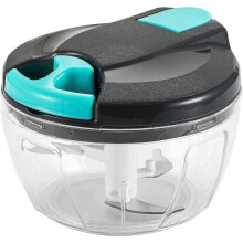 Blue Multi-function Manual Food Processors Chopper with Cover And Handle, Vegetable Chopper Shredder,suitable for Onions Gingers Peppers Fruits Minc
