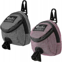 2 Pieces Dog Treats Bag Pet Poop Treat Bag Holder Dog Poop Treat Bag Dispenser Outdoor Holder Carrier Dog Waste Zipper Pouch with Metal Button for Mos