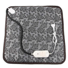 Flowers 45*45 Eurometer, Heated Blanket Heating Pad Dog Cat Heating Pad Pet Mattress Anti-bite Adjustable Heating Pad Thermostatic