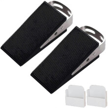2pcs Door Stopper, Heavy Duty Door Stopper, Stainless Steel And Rubber Door Stopper