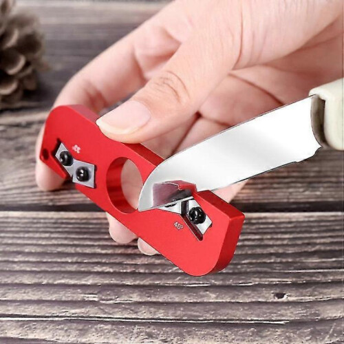 Red Double-headed Pocket Knife And Tool Sharpener 1
