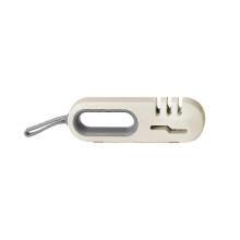 Shanhaikx Knife Sharpener, Professional 4 In 1 Knife Sharpener with Hook, Sharpener for Scissors And Most Knife Sharpener Manual White Gray