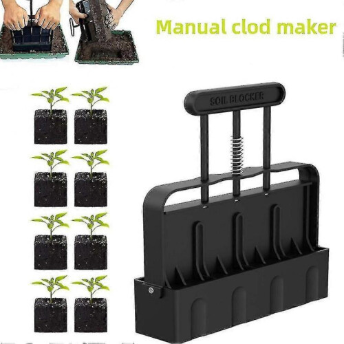 Mini 4 Cell Soils Blockers Handheld Easy Seed-soil Blocks Makers for Garden Tool 2