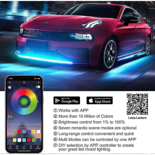 Led Rock Light Kits Car Neon Underglow Lights Waterproof Underbody 1