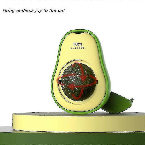 Avocado Mint Ball Cat Toy Kitten Play Lick Snack X2pcs 1