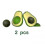 Avocado Mint Ball Cat Toy Kitten Play Lick Snack X2pcs 1