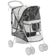 Black Friday Deals Pawhut Dog Stroller Rain Cover W/ Rear Entry, Cover, for Dog Pram_cde13