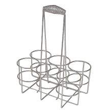 (Multi,Silver 28x22.5x15cm)Sports Water Bottle Carrier Basket Water Bottle Holder for Camping Gym Party Silver 33x25.5x17cm