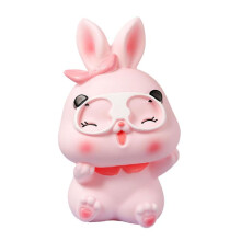 (optional, Pink L) Rabbit Piggy Bank Decorative Crafts Money Box for Bedroom Office Living Room white L