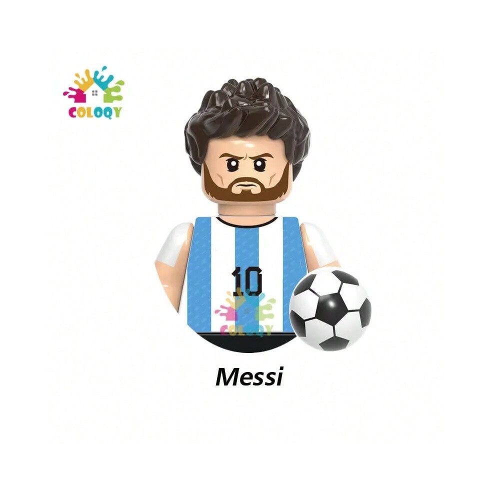 (1 Pcs-3) Kids Toys Football Stars Building Blocks Sport Player Bailey Messi Ronaldo Mini Action Figures Toys For Kids Christmas Gifts-image-OPC-PHKNTKV-NEW