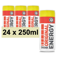 Euro Shopper Original Energy Drink – 250ml (Pack of 24) | Classic Caffeinated Energy Boost | Carbonated Soft Drink