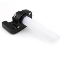 (Silver, One size) Big Twist Oil Visual Throttle Turn Handlebar Motocross Conversion Accessories Cqr Refueling Handlebar Refueler 22Mm Mount