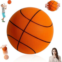 (As show, One size) Silent Basketball Ball, Quiet Basketball For Kids, High Density Foam Training Basketball,for Indoor, Outdoor Play,(no.7,orange)