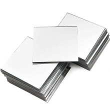 (As show, One size) Removable Mirror Wall Sticker Square Mirror (16, 15 x 15 CM)