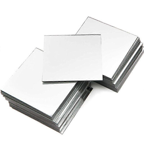 (As show, One size) Removable Mirror Wall Sticker Square Mirror (16, 15 x 15 CM)