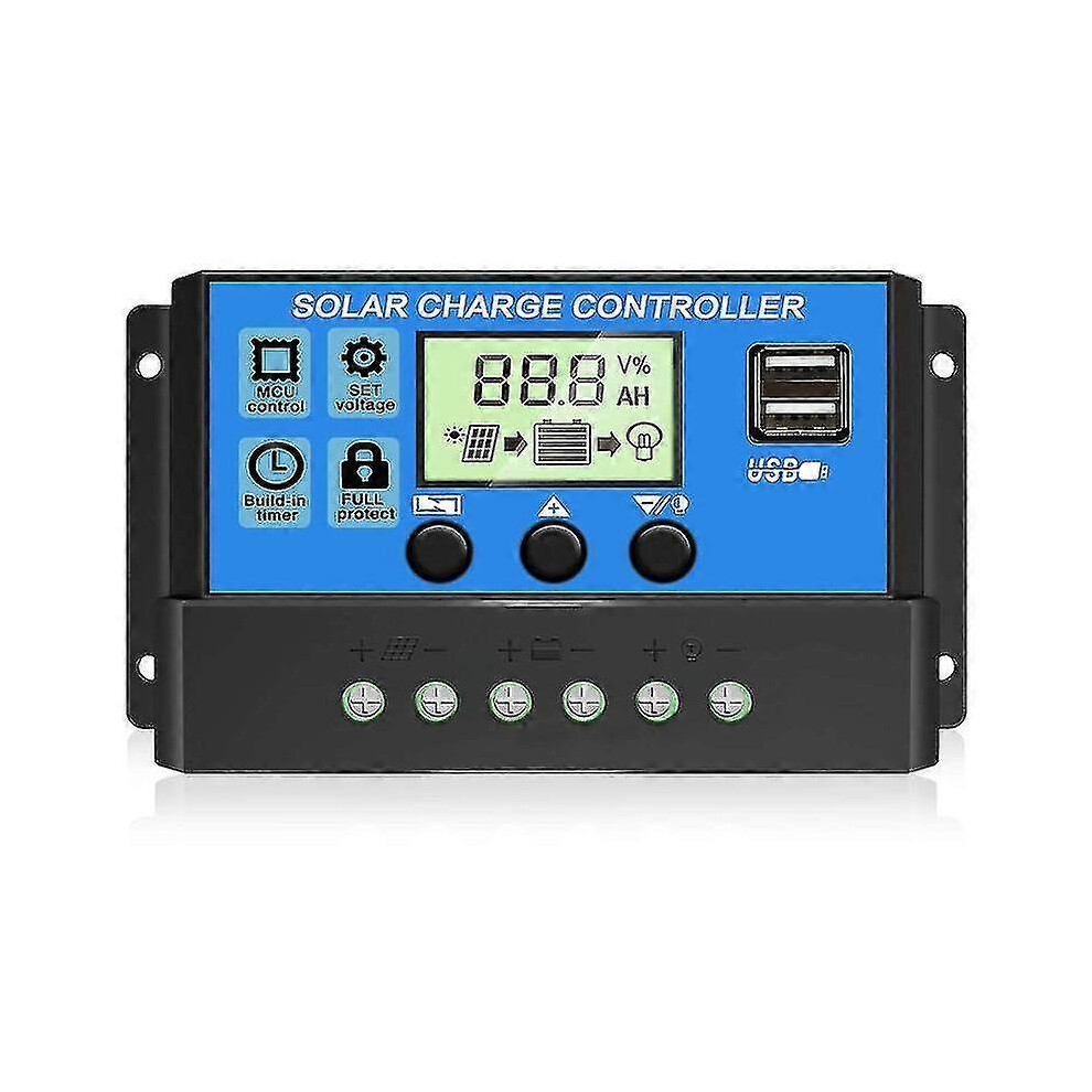 (As Show, One Size) Solar Charge Controller 10A/20A/30A Solar Panel Battery Intelligent Regulator 6902676397900