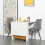 Homcom HOMCOM Folding Dining Table Mobile Writing Desk w/ Casters Teak Colour, White 1