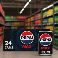 Pepsi Max – 330ml Cans (Pack of 24) | Maximum Taste, No Sugar | Bold & Refreshing Cola