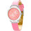 (As show, One size) Children Watch with Diamond Case Leather Strap 1