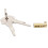 (As show, One size) 4 X Bronze Chastity Belt Lock With Key 3