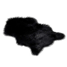 (Yellow, One size) Wool Imitation Sheepskin Rugs Faux Non Slip Bedroom Shaggy Carpet Mats