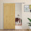 Homcom HOMCOM Modern Sliding Barn Door Hardware Kit Track System Gear Set Divider 1