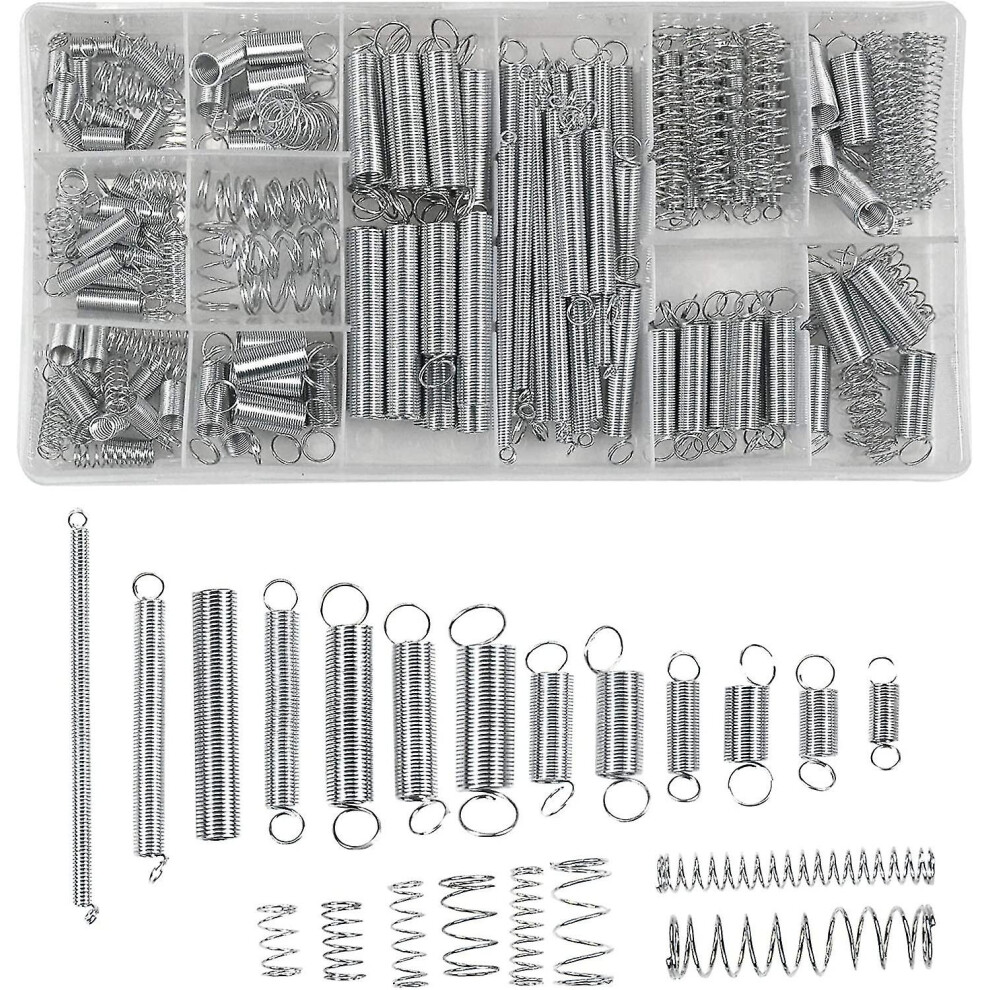 200 Pieces Compression Springs Extension Springs Extension Springs Assortment 20 Sizes Galvanized Steel Springs With Storage Box-Hy 9122581613941
