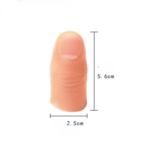 6-pack Finger Magic Fake Soft Thumb Tip Closeup Stage Performance Props-XinHan 2