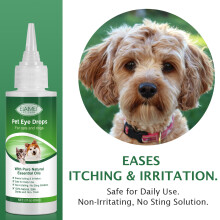 (ELAIMEI Pet Eye Drops) ELAIMEI Pet Eye Drops Cat and Dog Eye Cleansing Eye Care Pet Tears Stain Removal Liquid 60ml