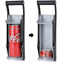 Broyeur de canettes et décapsuleur robuste – Outil 2 en 1 en aluminium de 473 ml pour canettes de bière/soda, recyclage en cuisine