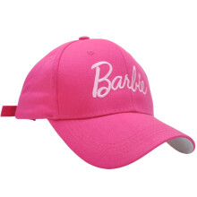 (Rose Red) Barbie Baseball Caps Letters Embroidery Outdoor Curved Brim Sun Hats Protection