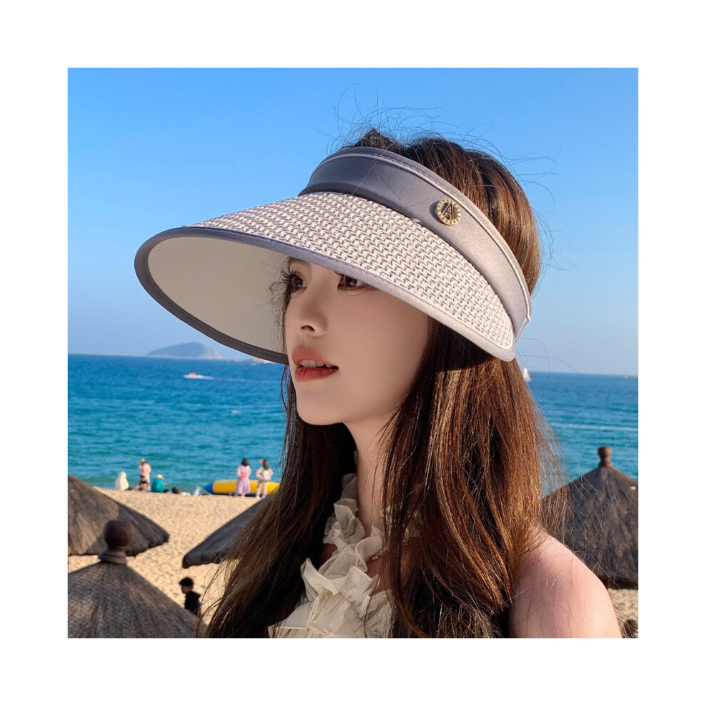 (Gray) Sun Summer Protection Hat With Large Brim For Outdoor Cycling Face Shading And-image-OPC-PHKPMJM-NEW