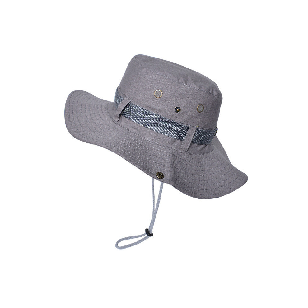 (Light Gray) Outdoor Sun Mens Protection Cap With Breathable Anddrawstring Design Fabric-image-OPC-PHKPQQF-NEW