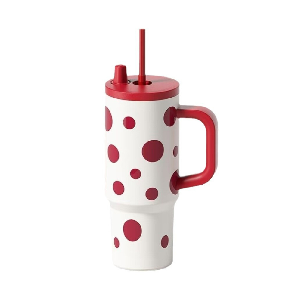 (Polka Dot) Flask Insulated Portable Girls Cup With Handle For Gym Activities And Outdoor-image-OPC-PHKPVQB-NEW