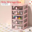 (Pink Five Storey) Plastic Small Capacity Drawer Organizer Stackable Layers Room Wardrobe Living 1