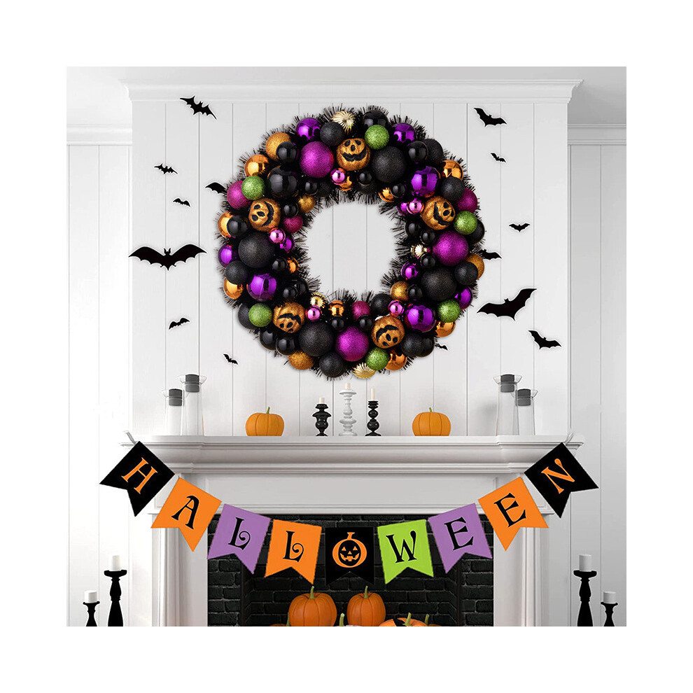 Halloween Enchanting Pumpkin Wreath Beautifully Designed For Fall Decor And Festivities