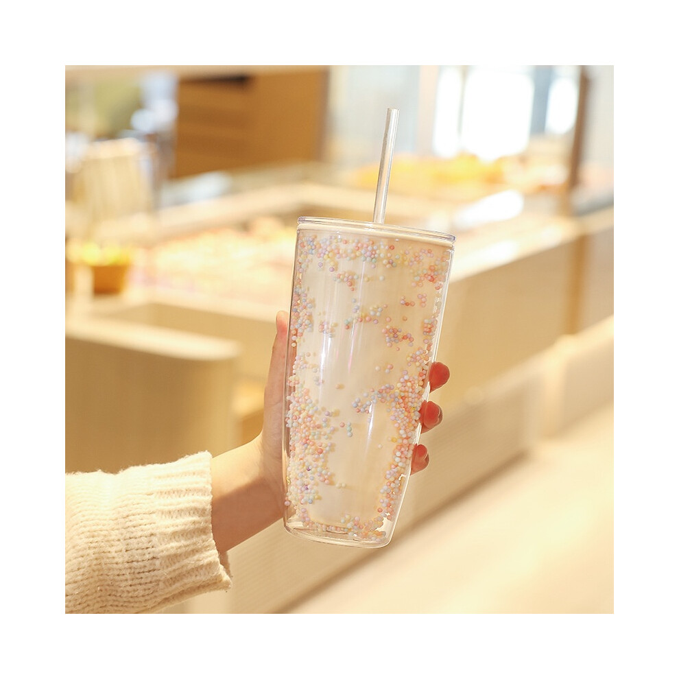 (StyleI) Girl Layer Double Straw Cup Large Capacity Portable Water Portable Kettle Bottle-image-OPC-PHKQRQG-NEW