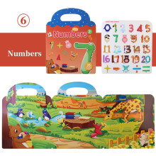 (Number) Early Education Reusable Sticker Book Matching Game Montessori Toys Kids Gifts