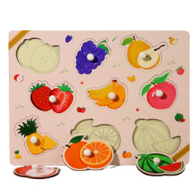 (Fruit) Wooden 3d Puzzle Early Educational Toys Learning Interactive Game Kids Gifts Fun