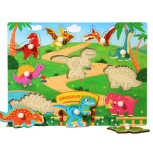 (Dinosaur) Wooden 3d Puzzle Early Educational Toys Learning Interactive Game Kids Gifts Fun