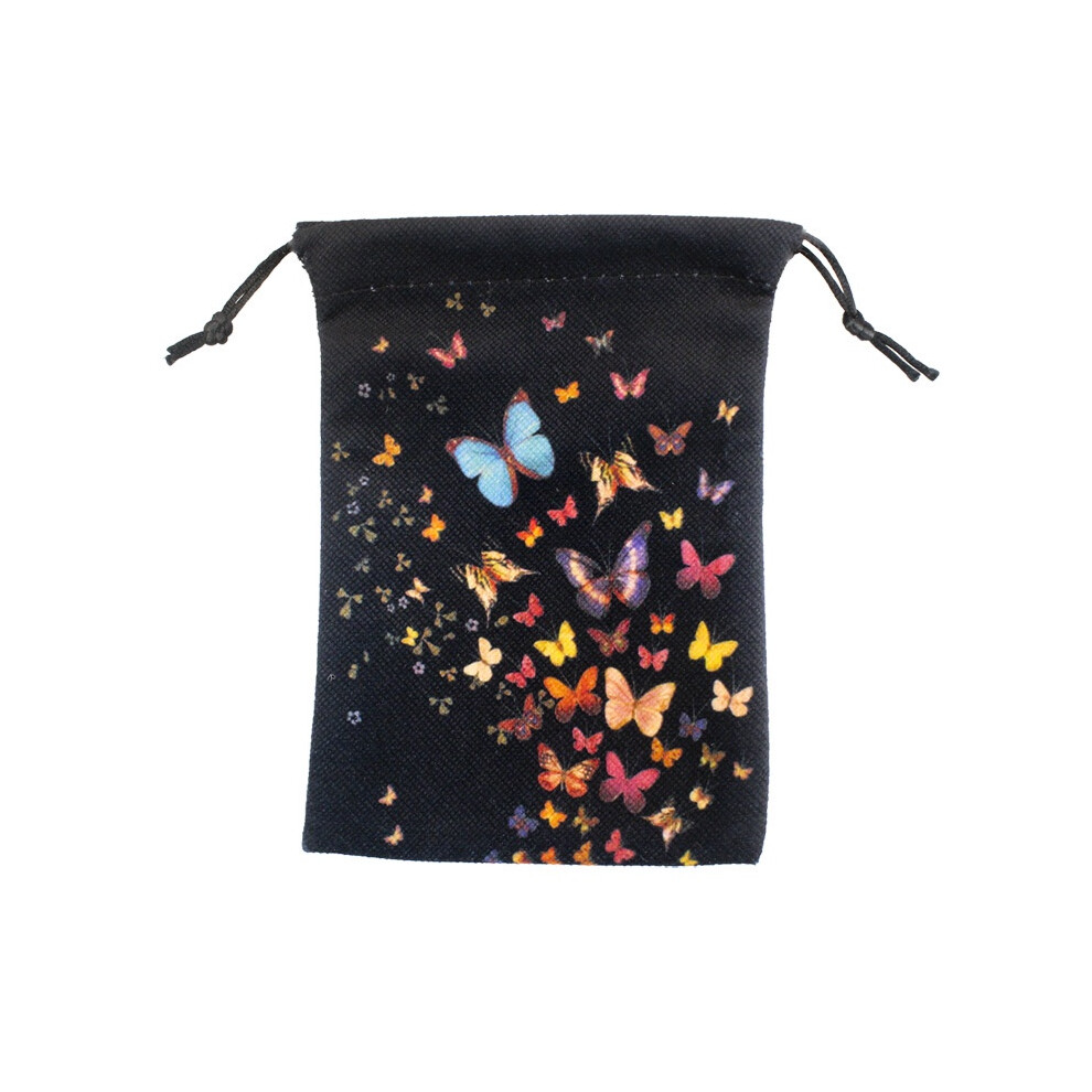 (Style D) Bag Storage Black Velvet Pouch Drawstring Closure Safty Luxurious Print Soft-image-OPC-PHKQXCC-NEW