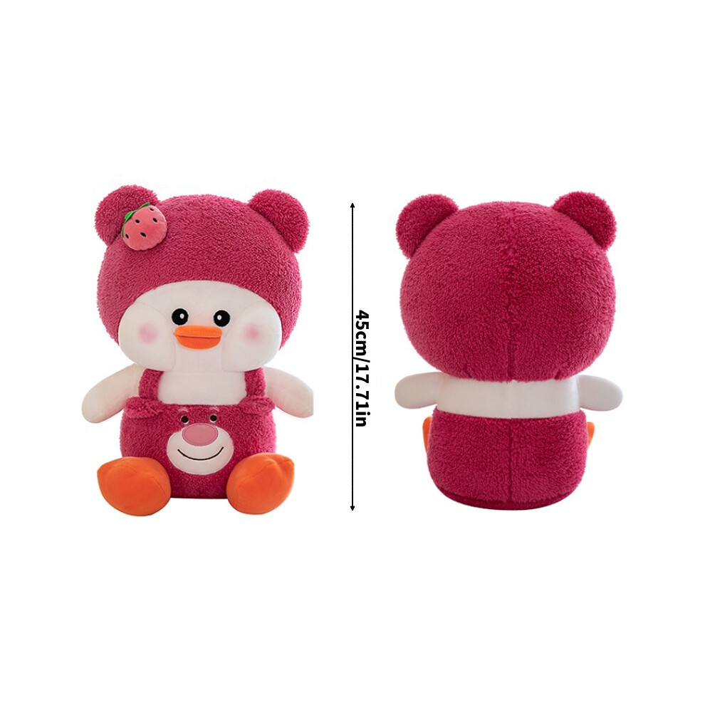 (45cm/17.71in) Strawberry Plush Duck Toy Bear Doll Girl Sleeping Home Decoration Companion-image-OPC-PHKR78M-NEW