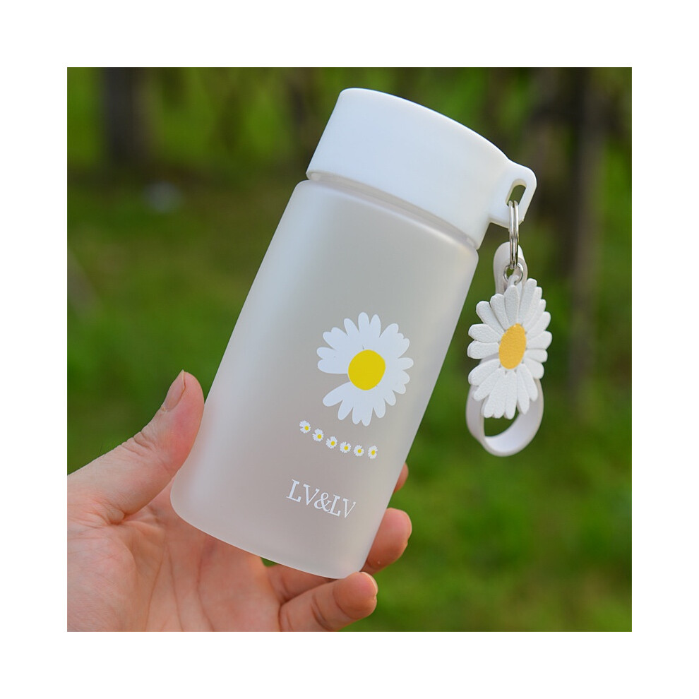 (Frosted One) Plastic Frosted 480ml Travel Tea Cup Small Daisy Transparent Water Bottle Flower-image-OPC-PHKRCSR-NEW