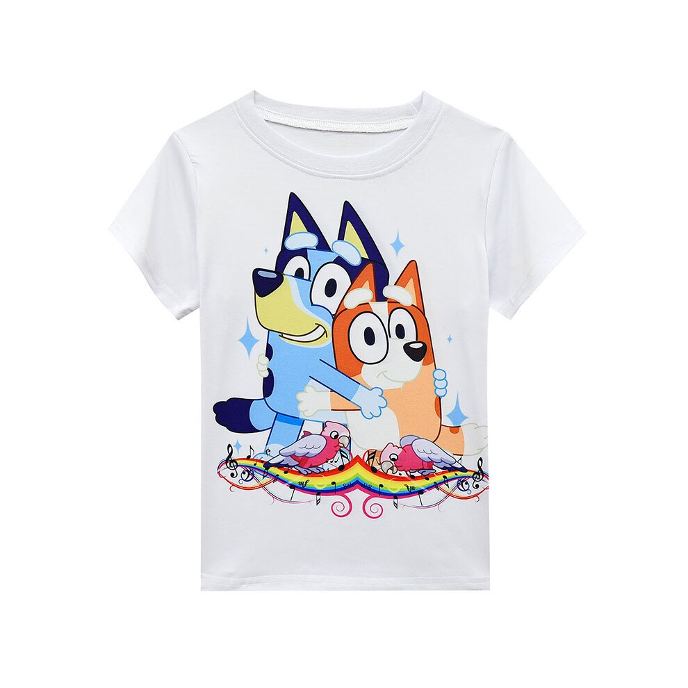 (T Shirt, 120cm/47.2 in) Print Kids Cartoon Short Sleeve Tshirt Bowknot Skirt Cotton Breathable Material-image-OPC-PHKRCXJ-NEW