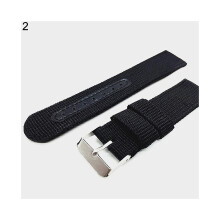 (Nero, 18 mm) Cinturino con fibbia per orologio da uomo da 18 mm/20 mm/22 mm/24 mm