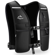 Gilet da corsa ISEYOU, gilet riflettente unisex regolabile con tasca impermeabile per telefono e 7 scomparti
