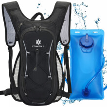 Zaino idrico TTIAISHLE con sacca d'acqua da 2 litri senza BPA per ciclismo, corsa, escursionismo, arrampicata